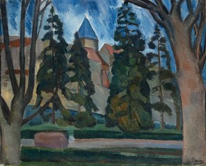 Lomová krajina na Seině od Andre Derain