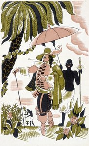 Pirát ilustrující „Pět příběhů“ francouzského spisovatele Pierra Mac Orlana (1882 - 1970) upraveno v roce 1932 (rytina) od Andre Devambez