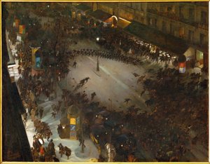 Policejní nálož (malba na plátně)