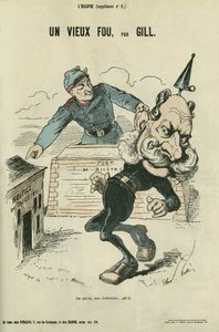 Starý blázen, karikatura od Viléma I. Německého (1797-1888). Doplněk v “”L