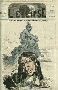 Auguste Barbier (1805-1882), francouzský básník zvolený do Francouzské akademie v roce 1869. Obálka „“L