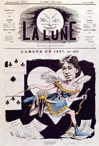 Karikatura Cory Pearl (1842-1886) z listu "La Lune", 3. února 1867 od Andre Gill