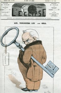 Cartoon Adolphe Thiers (1797-1877), francouzský státník. Obálka “”L