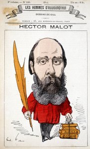 Karikatura od Hectora Malota, francouzského spisovatele (1830-1907) - od Gilla, v „“Les Hommes d