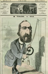 Kreslený Pierre Tirard (1827-1893), francouzský politik. Obálka „“L