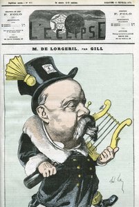 Kreslený vikomt de Lorgeril, francouzský politik. Obálka “”L