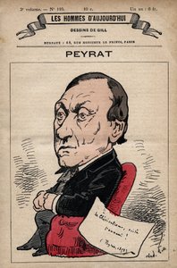 Karikatura Alphonse Peyrata (1812-1890) anglický novinář z 