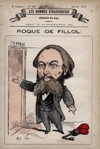 Cartoon of Jean Thoxene Roque od Fillola 1824-1889, anglický politik z 