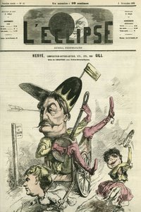 Florimond Ronger dit Herve (1825-1892), francouzský skladatel, autor, herec, hraje roli Chilperica v Theater des Folies-Dramatiques. Obálka “”L