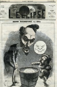 Henri Rochefort (1831-1913), francouzský novinář, spisovatel a politik. Obálka „“L