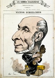 Vtipná kresba o Victoru Schoelcherovi a zrušení otroctví – Gill, v „The Men of Today““ od Andre Gill
