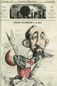 Jules Claretie (1840-1913), francouzský romanopisec, dramatik a kritik. Obálka “”L