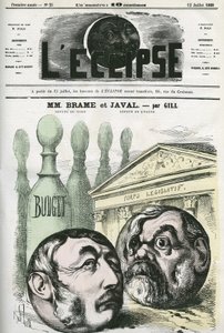 Jules Louis Joseph Brame (1808-1878) francouzský politik a Louis Emile Javal (1839-1907), francouzský poltik. Obálka “”L