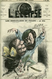 Les unreguliers du Figaro se zapsal do deníku Charlese Monseleta (1825-1888) a Julese Vallese (1832-1885). Obálka “”L