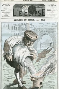 Spalme cukr, karikatura stažení německých vojsk z Francie podle Frankfurtské smlouvy 16. září. Obálka “”L
