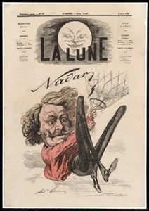 Nadar. Hospoda. 1867 (barevná litografie) od Andre Gill
