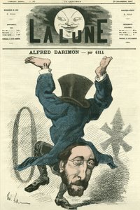 Portrét Alfreda Darimona (1819-1902), francouzského politika. Cartoon od Gill, v „La Lune“, 28. prosince od Andre Gill