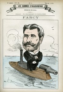 Portrét Alphonse Farcyho (1817-?), francouzského portrétisty. Karikatura Gill, Paříž. od Andre Gill