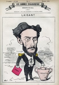 Portrét Charles-Ange Laisant (1841-1893), francouzský vědec a politik. Cartoon od Gill, Paříž. od Andre Gill