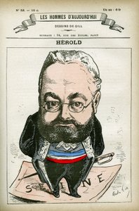 Portrét Ferdinanda Herolda (1828-1882), francouzského politika. Karikatura Gill, Paříž. od Andre Gill