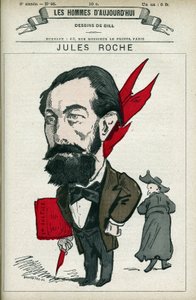 Portrét Julese Roche (1841-1923), francouzského politika, v letech 1890 až 1892 byl zástupcem a ministrem obchodu a průmyslu. Cartoon by Gill, Paris. od Andre Gill