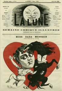 Portrét slečny Adah-Isaacs Menken, zpěvačky v divadle de la Gaite v Paříži. Cartoon by Gill, v "The Moon", 10. února od Andre Gill