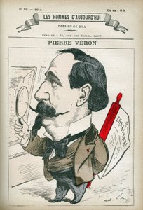 Portrét Pierra Verona (1831-1900), francouzského spisovatele a básníka. Karikatura Gill, Paříž. od Andre Gill