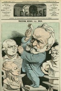 Portrét Victora Huga (1802-1885), francouzského literáta a politika. Obálka v “”L