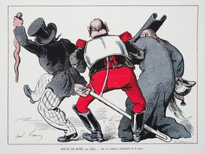 Trasa do Říma - šli, přikyvovali ze zkoušky, z Dějin třetí republiky, sv. I, Politické dějiny, nakl. 1933 od Andre Gill