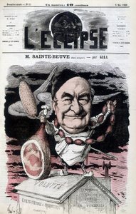 Sainte-Beuve (Sainte-Beuve) (volný jedlík) - Cartoon od Gill, v „“L