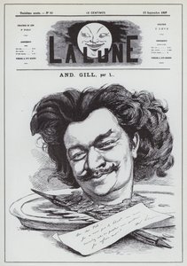 Autoportrét francouzského karikaturisty Andre Gill (litho) od Andre Gill