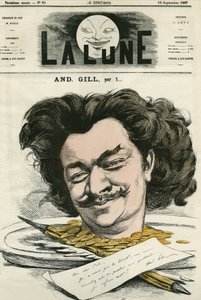 Autoportrét Louis-Alexandre Gosset de Guines dit Andre Gill (1840-1885), francouzský karikaturista a karikaturista. Cartoon by Gill, v "The Moon", 15. září od Andre Gill