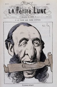Veletrh perníku, významný amatér: Karikatura Julese Ferryho antiklerikální - v „Měsíčku““
