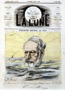 Victor Hugo – od Gilla, v „“La Lune““ z 19.5.1867 od Andre Gill