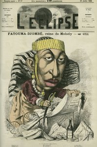 Zombe-Fatoum (Zombe Fatoum) (1836-1878), královna Moheli na Komorách, na návštěvě Francie v roce 1868. Říká se jí také Djombe-Fatouma (Djombe-Fatouma) nebo Jumbe Fatouma (Jumbe-Fatouma) nebo Jumbe Fatima (Jumbe Fatima -Fatima). Obálka „“L
