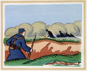 22. dubna 1915: Němci používají dusivé plyny – v „Knize hrdinských hodin 1914/1918““ od Andre Helle (1871-1945)