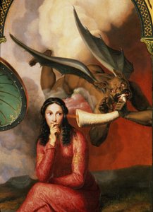 Dobro a zlo: Ďábel svádí mladou ženu, 1832 detail 89709 olej na plátně