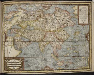 Mapa Asie, Univerzální kosmografie André Thevet od Andre Thevet