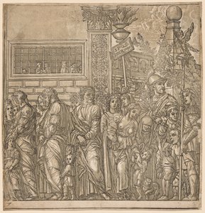 Triumf Julia Caesara: Procesí mužů, žen a dětí, 1593-99. od Andrea Andreani
