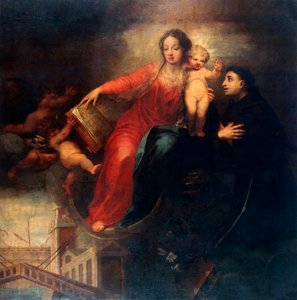 Madona s dítětem se svatým Antonínem Paduánským, 60. léta 17. století.
