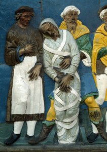 Pohřbívání mrtvých, detail, 1526-28 od Andrea Della Robbia