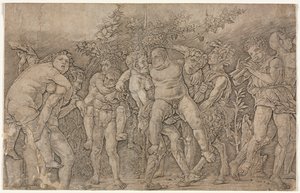 Bakchanal se Silenusem. od Andrea Mantegna