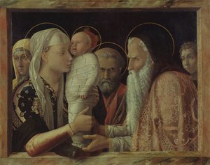 Obětování Krista v chrámu od Andrea Mantegna