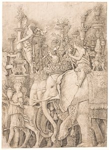 Sloni nesoucí pochodně od Andrea Mantegna