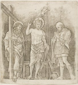 Vzkříšený Kristus mezi svatými Ondřejem a Longinem od Andrea Mantegna
