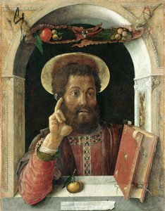 Saint Mark the Evangelist, c.1450 (kombinovaná technika na plátně) od Andrea Mantegna