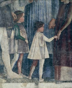 Sigismund a Francesco II Gonzaga, detail z Meeting Wall od Andrea Mantegna (1431-1606), freska, hrad San Giorgio, Svatební komnata nebo Camera Picta, Mantova od Andrea Mantegna