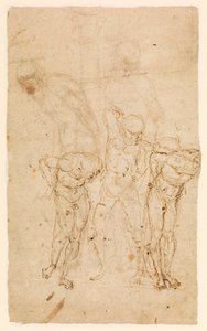 Studie pro Krista u sloupu (verso), c.1460-65 (pero a inkoust na papíře) [viz také 5934515] od Andrea Mantegna