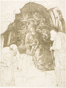 Klanění tří králů (Virgin of the Grotto) od Andrea Mantegna