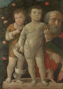 Svatá rodina se svatým Janem, c. 1500 od Andrea Mantegna